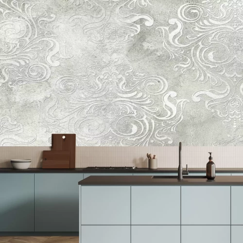 Fotobehang Ornamenten op een betonnen achtergrond