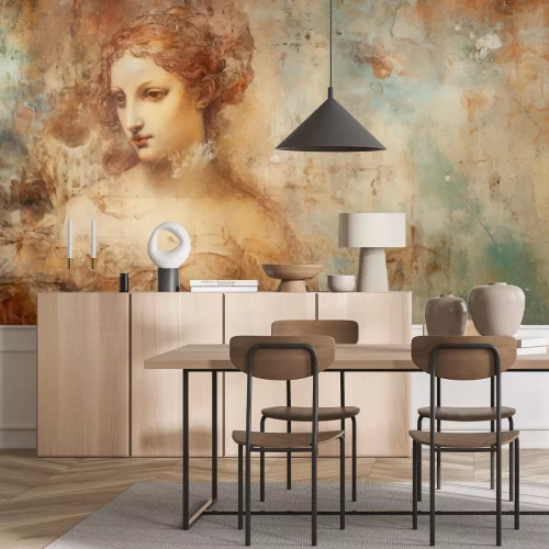 Fotobehang Renaissanceportret van een vrouw in vintage stijl en klassiek ontwerp