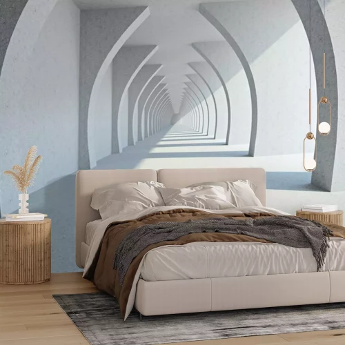 Fotobehang Een lange gang