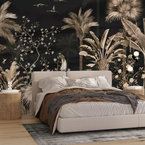 Fotobehang Tropische planten van de monsterapalm