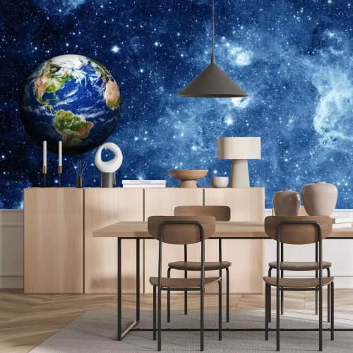 Fotobehang Planeet Aarde in de ruimte