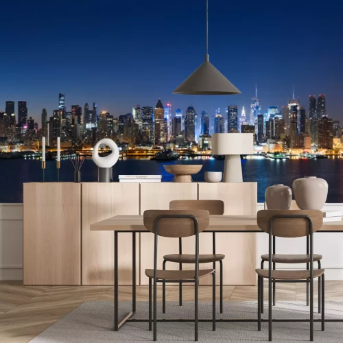 Fotobehang Nachtelijke hemel boven New York City