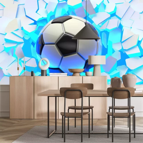 Fotobehang Voor jongen, 3D-voetbal