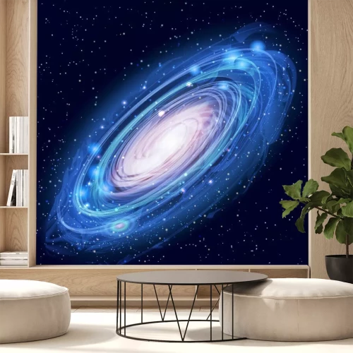 Fotobehang Een draaiend sterrenstelsel in de ruimte