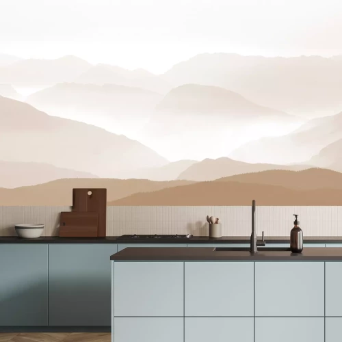 Fotobehang Monochroom berglandschap