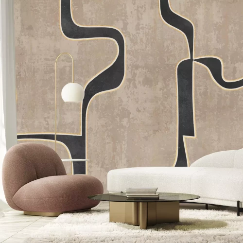 Fotobehang Minimalistisch patroon met geometrische vormen