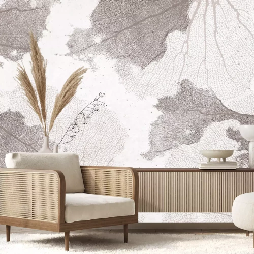 Fotobehang Beige koralen op een gestructureerde achtergrond