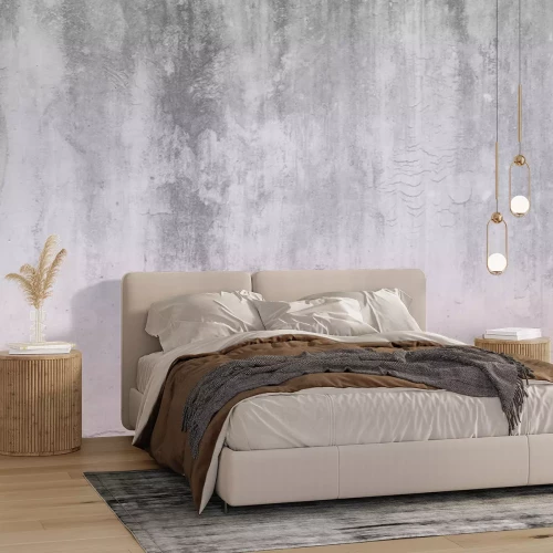 Fotobehang Betonnen textuur in roze en grijze kleuren