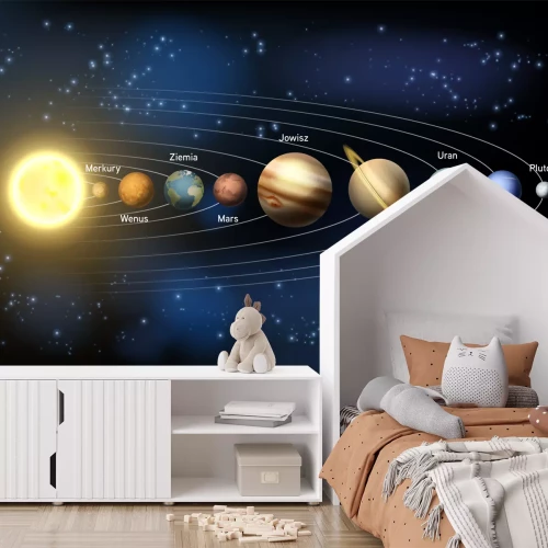 Fotobehang Zonnestelsel met planeten in de ruimte