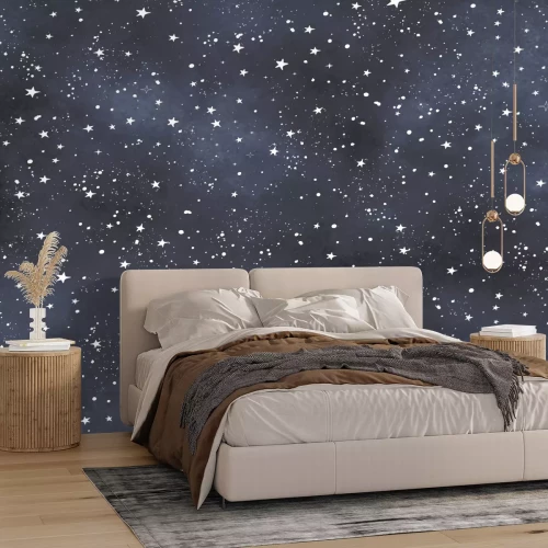 Fotobehang Sterren aan de hemel in aquarelstijl