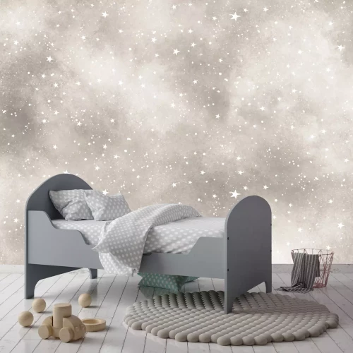 Fotobehang Sterren op een beige achtergrond in aquarelstijl