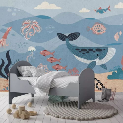 Fotobehang Dieren in de onderwaterwereld kinderpatroon