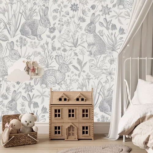 Fotobehang Vintage dieren en planten