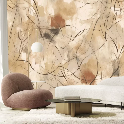 Fotobehang Abstracte schilderkunst in een moderne stijl