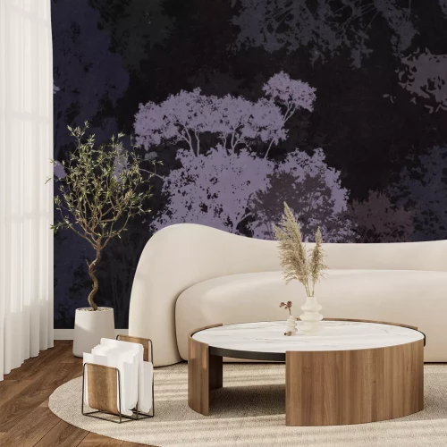 Fotobehang Compositie met bomen in tinten groen