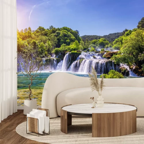 Fotobehang Natuurlandschap met een prachtige waterval