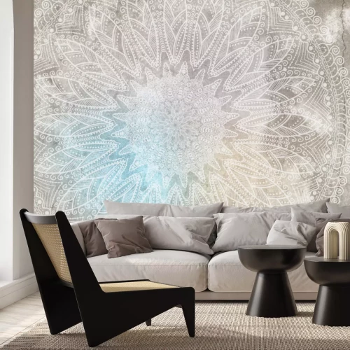 Fotobehang Decoratieve mandala op een betonnen achtergrond