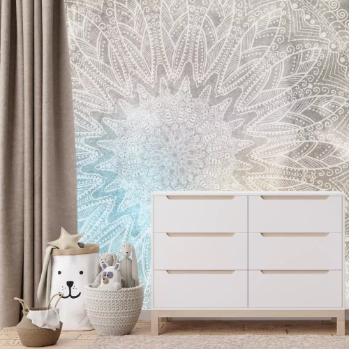 Fotobehang Decoratieve mandala op een betonnen achtergrond