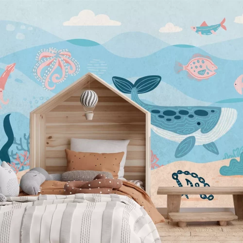 Fotobehang Dieren in de onderwaterwereld patroon voor kinderen