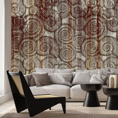 Fotobehang Schelpenpatroon met gestructureerde achtergrond