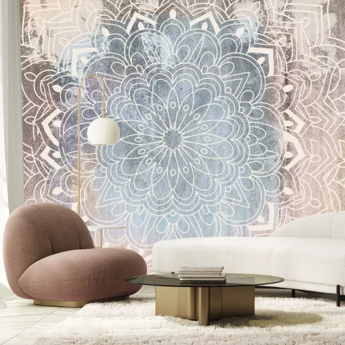 Fotobehang Mandala op een gestructureerde betonnen achtergrond