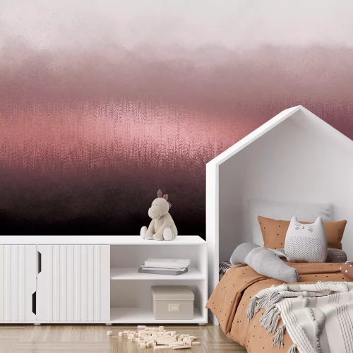 Fotobehang Roze gradiënt met glinsterende decoratie