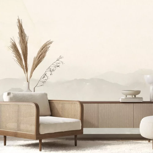 Fotobehang Berglandschap in de stijl van modern minimalisme