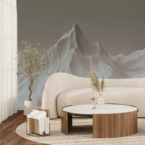 Fotobehang Abstract 3D berglandschap