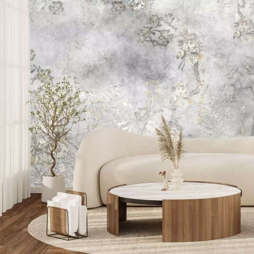 Fotobehang Botanisch patroon in loftstijl