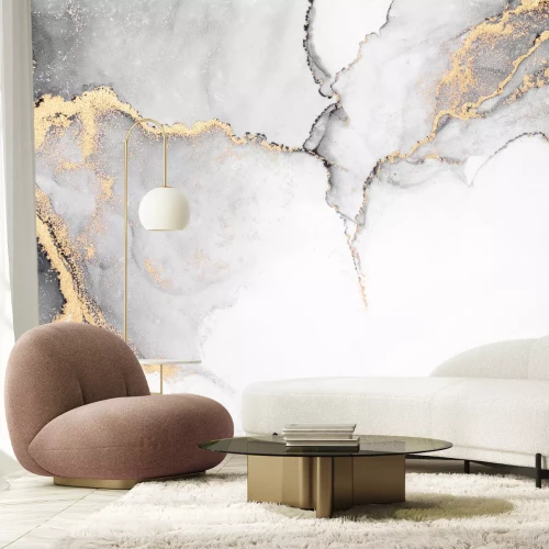 Fotobehang Compositie met abstract marmer