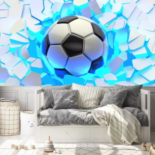Fotobehang 3D voetbal abstracte compositie