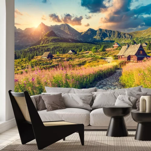 Fotobehang Het berglandschap van het Poolse Tatragebergte