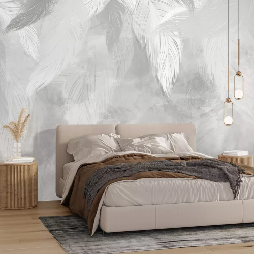 Fotobehang Heldere veren in de stijl van schilderen op beton