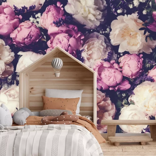 Fotobehang Retro bloemenachtergrond