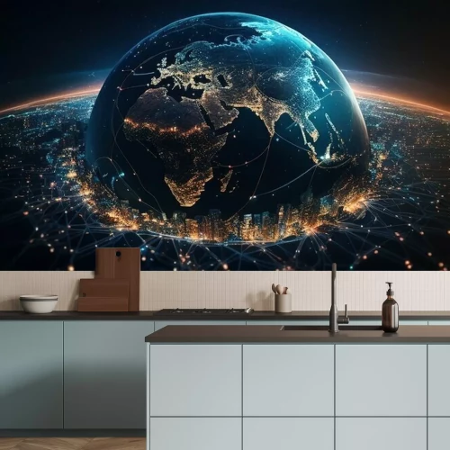 Fotobehang Technologische innovaties over de hele wereld