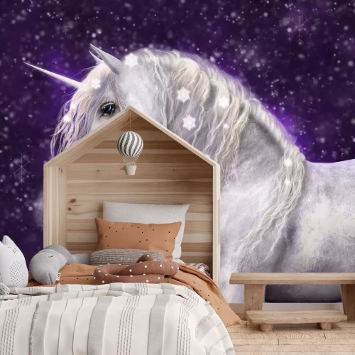 Fotobehang Magische witte eenhoorn