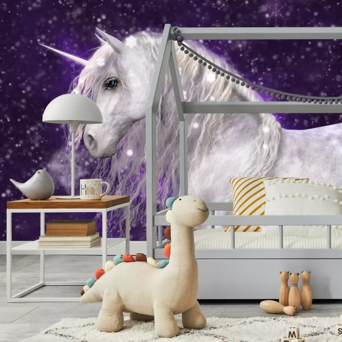 Fotobehang Magische witte eenhoorn