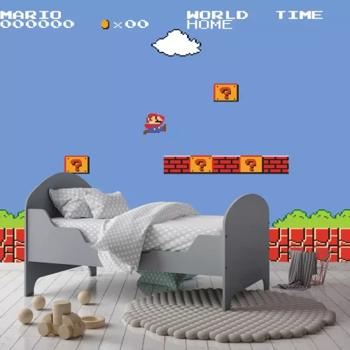 Fotobehang Een scène uit het spel Super Mario