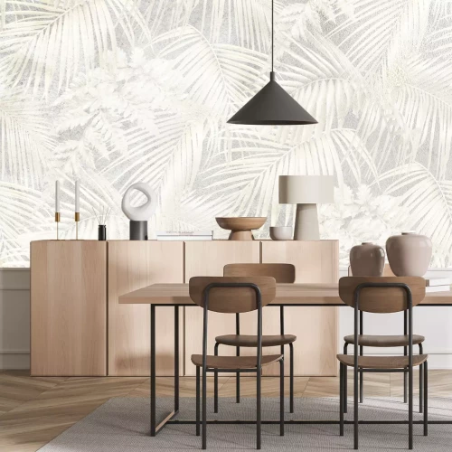 Fotobehang Heldere palmbladeren