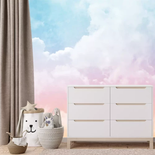 Fotobehang Wolken in Pastellfarben