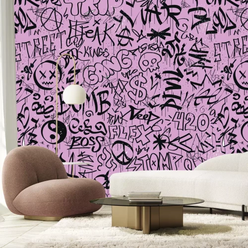 Fotobehang Artistieke letters in street art-stijl