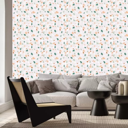 Fotobehang Kleurrijk mozaïek op een beige achtergrond