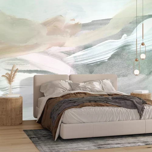 Fotobehang Aquarel lichtverfpatroon