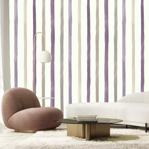 Fotobehang Strepen met een originele, vormvaste indeling