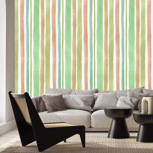 Fotobehang Kleurrijk geometrisch strepenpatroon