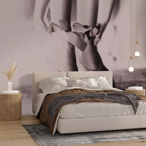 Fotobehang Een balletdanseres in delicate balletschoentjes