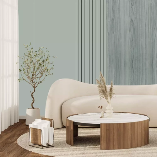 Fotobehang Subtiele houten panelen met dunne lijnen