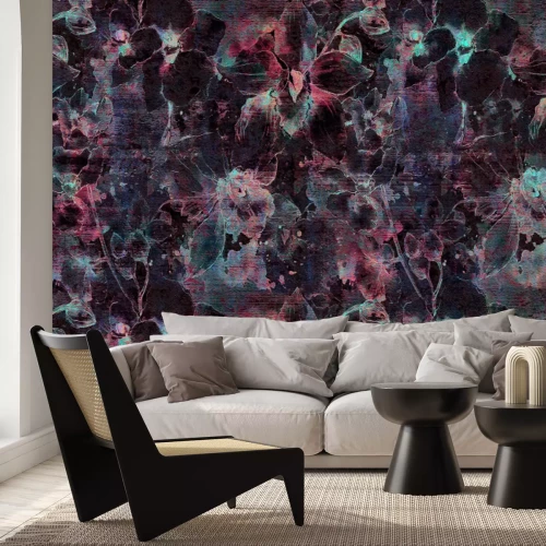 Fotobehang Delicate orchideeën geschilderd in aquareltechniek