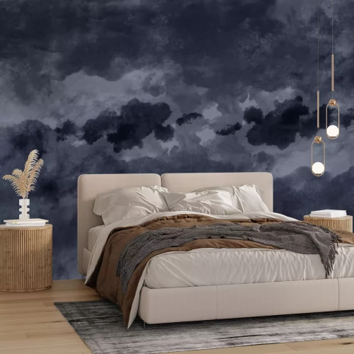 Fotobehang Artistiek patroon van beige wolken