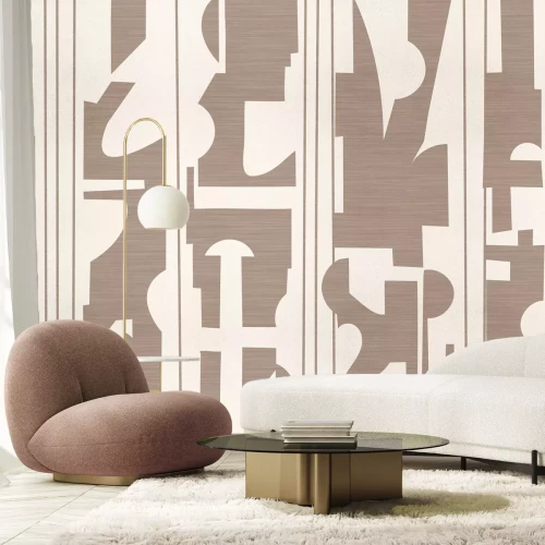 Fotobehang Scandinavische geometrie met een subtiele textuur